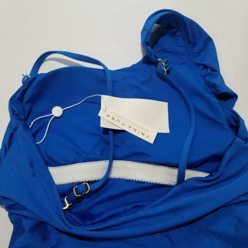Trina Turk Swim Monaco Solids One Shoulder One Piece Size 4 - Picture 8 of 11